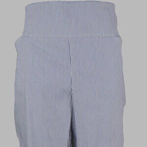 NWT SC & Co. Women's Blue & White Pin Stripe Tummy Control Capri Size 16 (C1969)